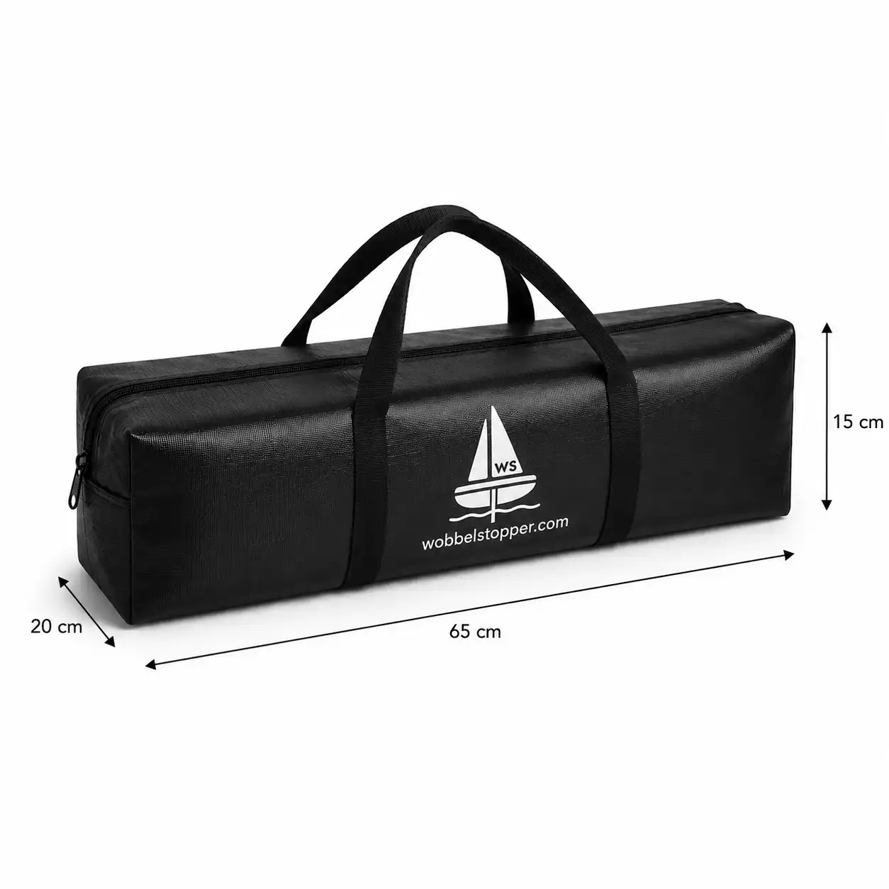 Schwarze Wobbelstopper Tasche mit Griffen und Abmessungen 65x20x15 cm für Boot und Yacht Zubehör